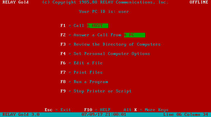 Relay Gold 3.0 - Menu